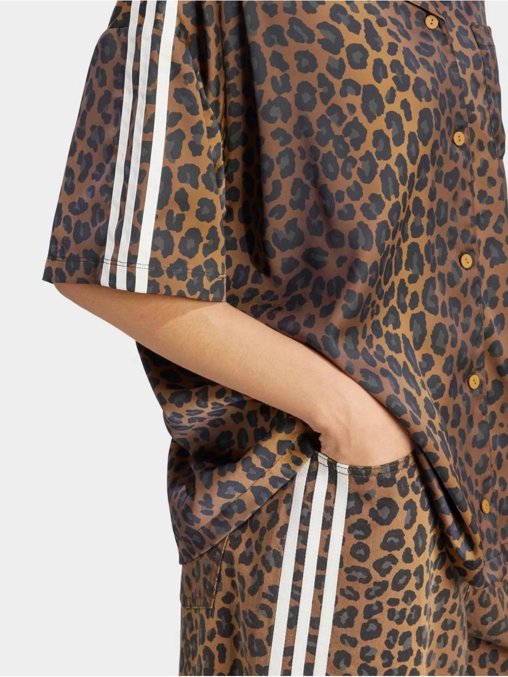 Adidas | Originals Women’s Animal Print Satin Shirt - Picture 5 of 10